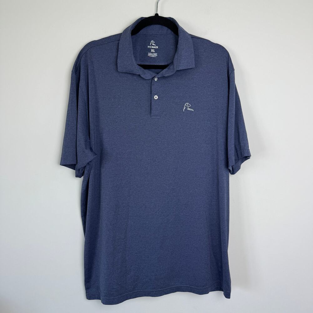 Rhoback Men's Navy Blue Polo Shirt XL